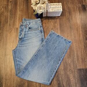 Madewell Mom Jeans Medium Blue Vintage Straight Leg Button Fly Jean 29